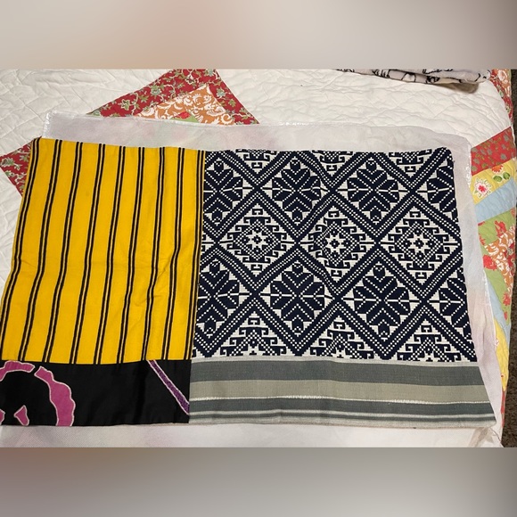 New Pottery Barn Pauline Boyd Nightstorm Stripe Patchwork Lumbar Pillow, 16X26” - Picture 1 of 15